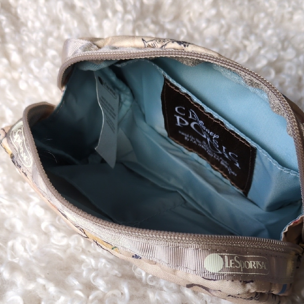 Lesportsac Beige Sketch Pouch with Light Blue & Yellow Accents - Picture 2 of 6